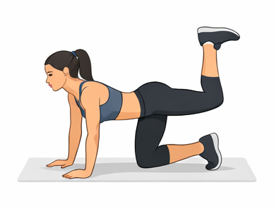 Ejercicios para glúteo en casas: Patada de glúteo