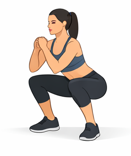 Ejercicio de glúteos: Sentadilla
